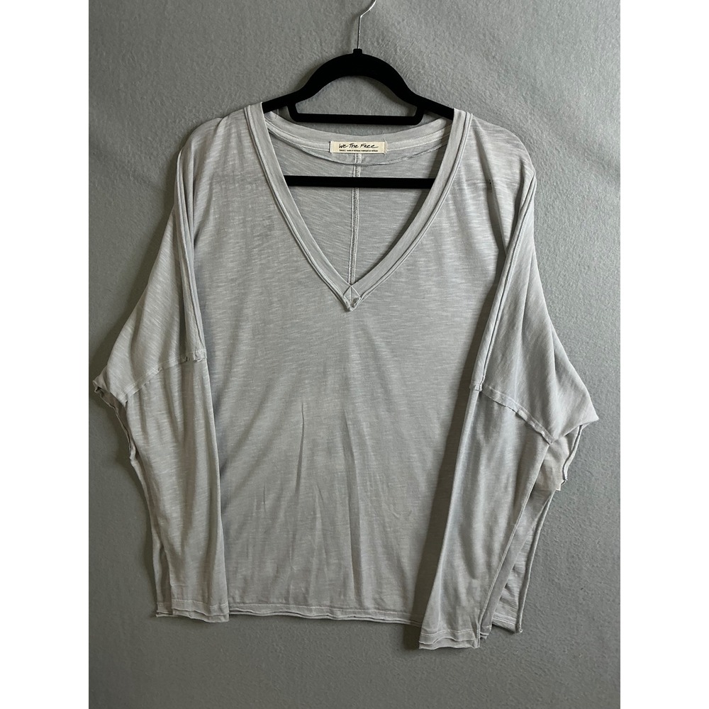 We The Free Top Women's‎ Small Oversized V-Neck Top Dolman Sleeve Lightweight